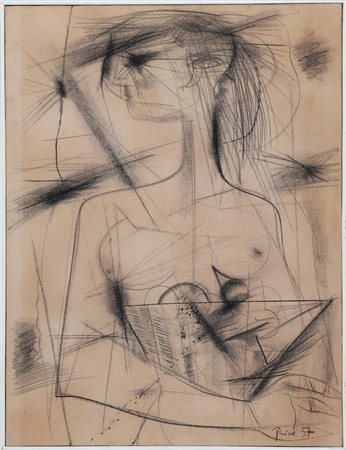 PRICA ZLATKO (1916 - 2003) Frutti della terra. 1957. Tecnica mista su carta...