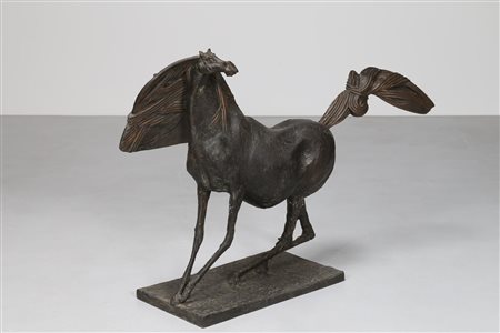 RONCHI CESARE (n. 1936) Cavallo. 1990. Bronzo. Cm 110,00 x 78,00 x 35,00....