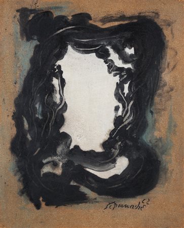 SCHUMACHER EMIL (1912 - 1999) Senza titolo. Tecnica mista su tavola. Cm 33,50...