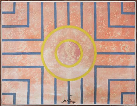 CHIN HSIAO (n. 1935) Struttura di luce. 1964. Olio su tela. Cm 130,00 x...