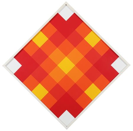 MINOLI PAOLO (1942 - 2004) Compenetrazioni lineari. Fase A. 1974. Olio su...