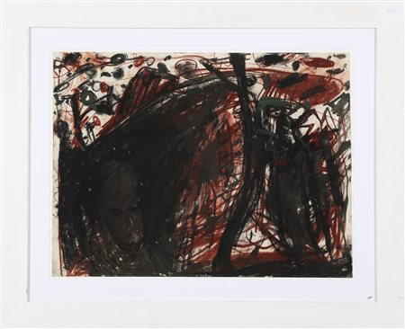 DAMISCH GUNTER (n. 1958) Senza titolo. 1986. Tecnica mista su carta. Cm 55,00...