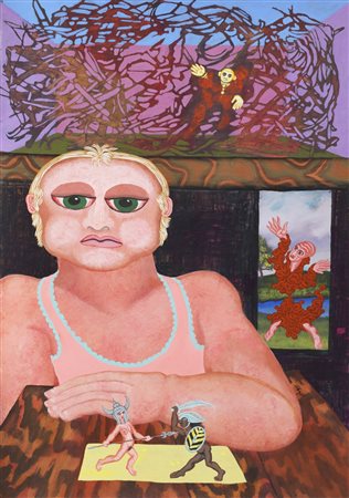 ZEPPEL SPERL ROBERT (1944 - 2005) Teatrino 1651. 1979. Tecnica mista su...