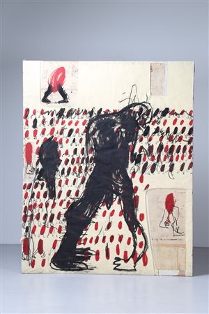 VERDI ALESSANDRO (n. 1960) Senza Volto. 2003. Olio su carta su tavola. Cm...