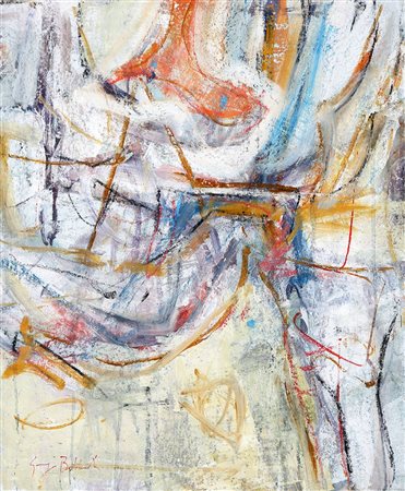 GIORGIO BELLANDI 1930 - 1976, Carattere, 1966, Tecnica mista su tela, cm. 73...