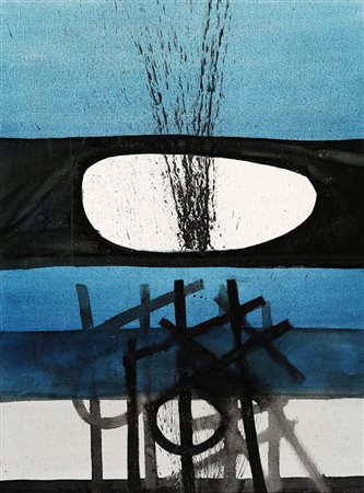 ANTONIO RECALCATI 1938, Senza titolo, 1959, Tecnica mista su tela, cm. 80 x...