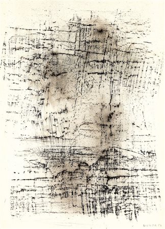 MARIO BIONDA 1913 - 1985, Senza titolo, 1963, Tecnica mista su carta, cm. 65...