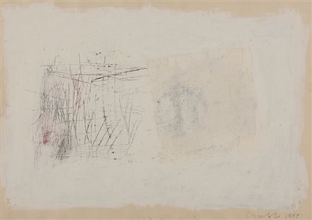 CLAUDIO CINTOLI 1935 - 1978, Senza titolo, 1959, Tecnica mista collage e...