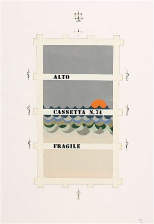 GUGLIELMO ACHILLE CAVELLINI 1914 - 1990, Alto, cassetta n. 74, fragile, 1969,...