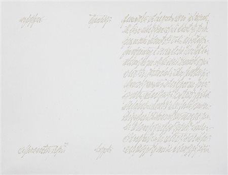 ALESSANDRO ALGARDI, 1945, Manoscritto, 1978, Tecnica mista su tela, cm. 35 x...