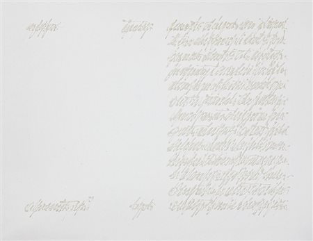 ALESSANDRO ALGARDI, 1945, Manoscritto, 1978, Tecnica mista su tela, cm. 35 x...