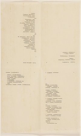 IRMA BLANK, 1934, Lieder, 1975, Inchiostro su velina, cm. 52 x 35, Firmat e...