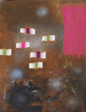 Ennio Finzi, 1931, Figure cromatiche 8, 1952, Tempera su tavola, cm. 170 x...