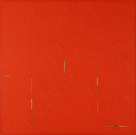 GOTTARDO ORTELLI, 1938 - 2003, Metessi, 1973, Olio su tela, cm. 100 x 100,...