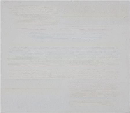 RICCARDO GUARNERI, 1933, Linee, 1979, Tecnica mista su tela, cm. 35 x 40,...