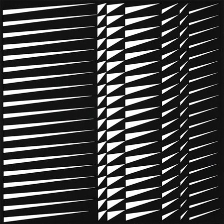 GIANFRANCO ZAPPETTINI, 1939, Strutture in BX 83/66, 1966, Acrilico su tela,...