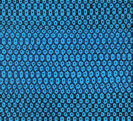 FRANCO BEMPORAD, 1926 - 1989, Struttura blu, 1977, Olio su tela, cm. 90 x...