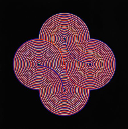 JOEL STEIN, 1926 - 2012, 88, 1968, Acrilico su tavola, cm. 80 x 80, Firmato e...