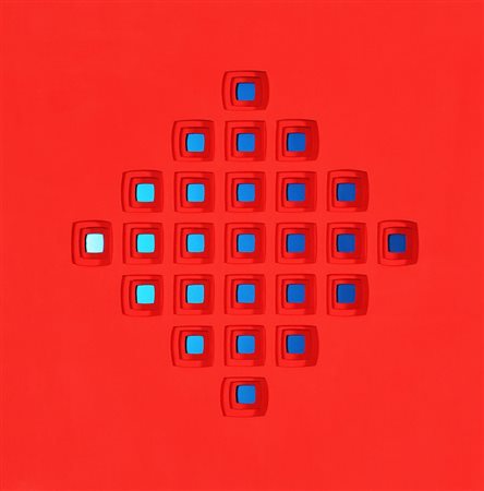 VANNA NICOLOTTI, 1929, Mandalo rosso, 2011, Tela integliata e dipinta e...