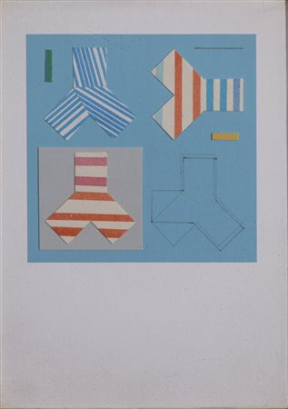 NAOYA TAKAHARA (1954)Senza Titolo, 1981Tecnica mista e collage di carte su...