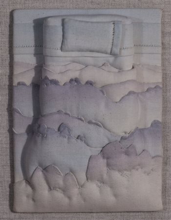 LYNN CARVERPatchwork, 1987Stoffe colorate su tavolaCm 18x13Cartiglio...