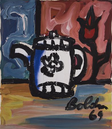 GUSTAVO BOLDRINI (1927-1988)Senza Titolo, 1969Olio su telaCm 70x60Firma e...