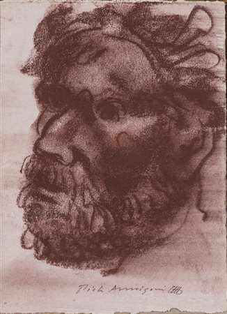 PIETRO ANNIGONI (1910-1988)Senza TitoloSanguigna su cartaCm 19,5x14,2Firma in...