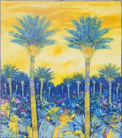 ANDREA QUARTO (1959)Paesaggio fantastico, 2000Olio su telaCm 80x70Firma in...