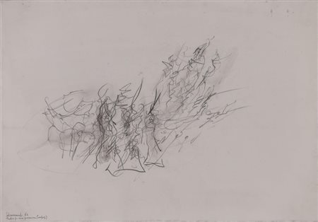 PAOLO SCHIAVOCAMPO (1924)Studio per una processione, 1963Matite su cartaCm...