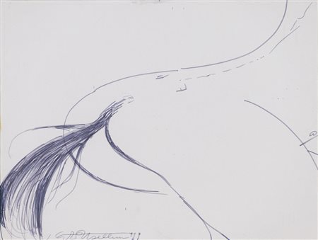 GIANFILIPPO USELLINI (1903-1971)Senza Titolo, 1971Pennarello su cartaCm...