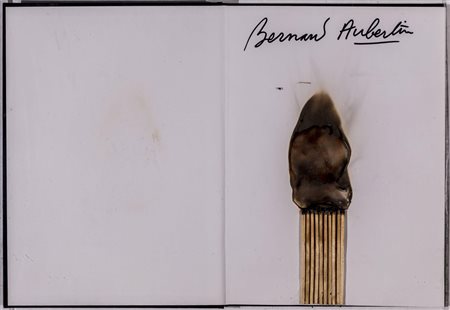 BERNARD AUBERTIN (1934-2015)Livre brul&egrave;Fiammiferi bruciati su libroCm...
