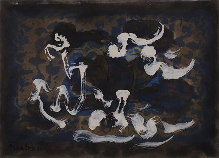UNG-NO LEE (1904-1989)Senza Titolo, 1981Tecnica mista su cartaCm 55x75Firma e...