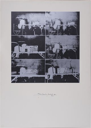GIANNI EMILIO SIMONETTI (1940)Senza Titolo, 1975SerigrafiaCm 101x71Firma a...