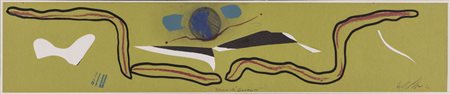 SERGIO DANGELO (1932)Storie di serpentiTecnica mista e collage su cartaCm...