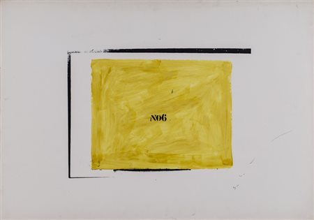 MARIO SCHIFANO (1934-1998)N.06, Seconda met&agrave; degli anni '70Tecnica...