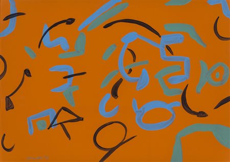 CARLA ACCARDI (1924-2014)Senza Titolo, 1992Acrilici su cartaCm 48x69Firma e...