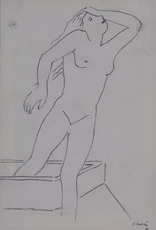 CARLO CARRA' (1881-1966)Senza Titolo, 1945 circaMatita su cartaCm...