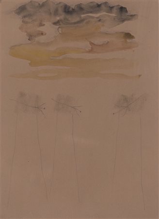 FAUSTO MELOTTI (1901-1986)Senza Titolo, 1972Acquerello su cartaCm 32x24Firma...