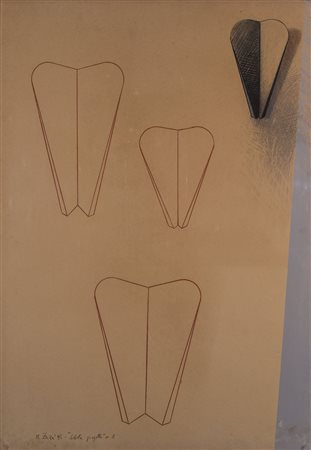 MICHELE ZAZA (1948)"Celeste progetto" N.8, 1995Tecnica mista su...