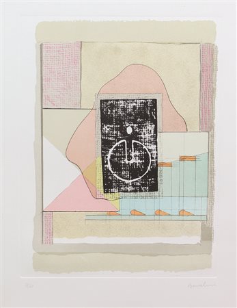 Agostino Bonalumi, La Casa del Vento, litografia a 9 colori su carta, cm....