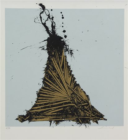 Emilio Scanavino, Senza titolo, litografia su carta, cm. 70x50, es. 15/99,...