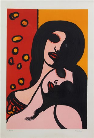 Pompeo Borra, Senza titolo, litografia su carta, cm. 70x50, es. 356/500,...