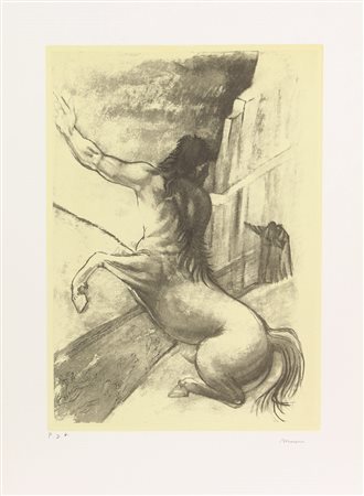 Francesco Messina, Senza titolo, incisione su carta, cm. 70x50 (lastra cm....