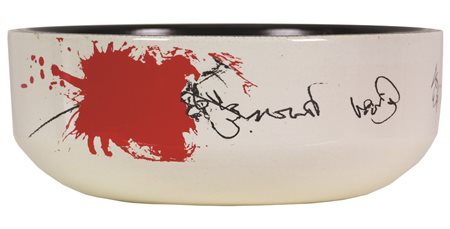 Emilio Scanavino, Senza titolo, ciotola in ceramica, diam. cm. 25, h. cm. 10,...