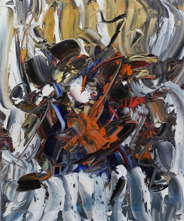 Mario Falchi, Senza titolo, 2009, olio su tela, cm. 60x50, firmato in basso a...