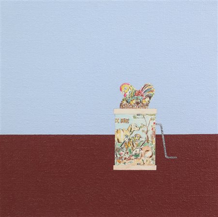 Iro Novak, Composizione, 1981, olio, tecnica mista e collage su tela grezza...