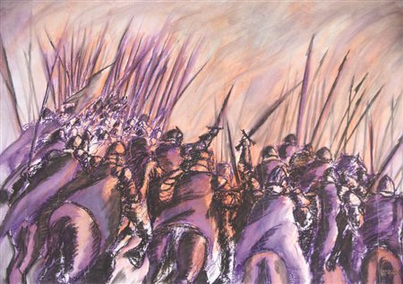 Whol, Senza titolo, 1933, tecnica mista su cartoncino Fabriano, cm. 100x70,...