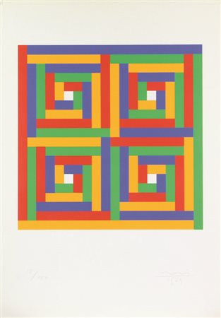 Ignoto, Senza titolo, 1969, litografia su carta, cm. 70x50, es. 19/150, firma...