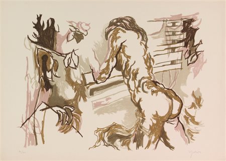 Antonietta Viganone, Mutevole cromatico. Nudo femminile di schiena, 1980,...