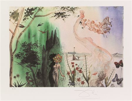 Salvador Dalì, Lotto di 3 litografie su carta, cm. 50x68, es. E.A., firmate...